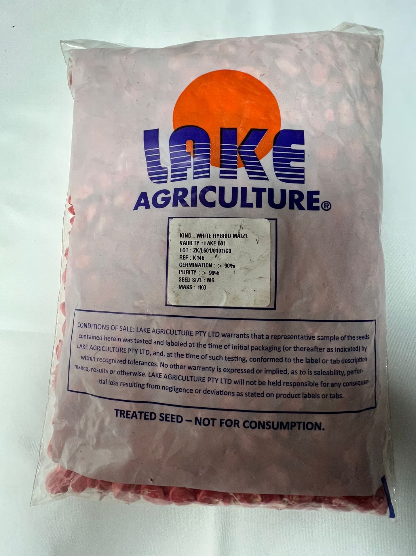 LAKE 601 WHITE HYBRID MAIZE SEED