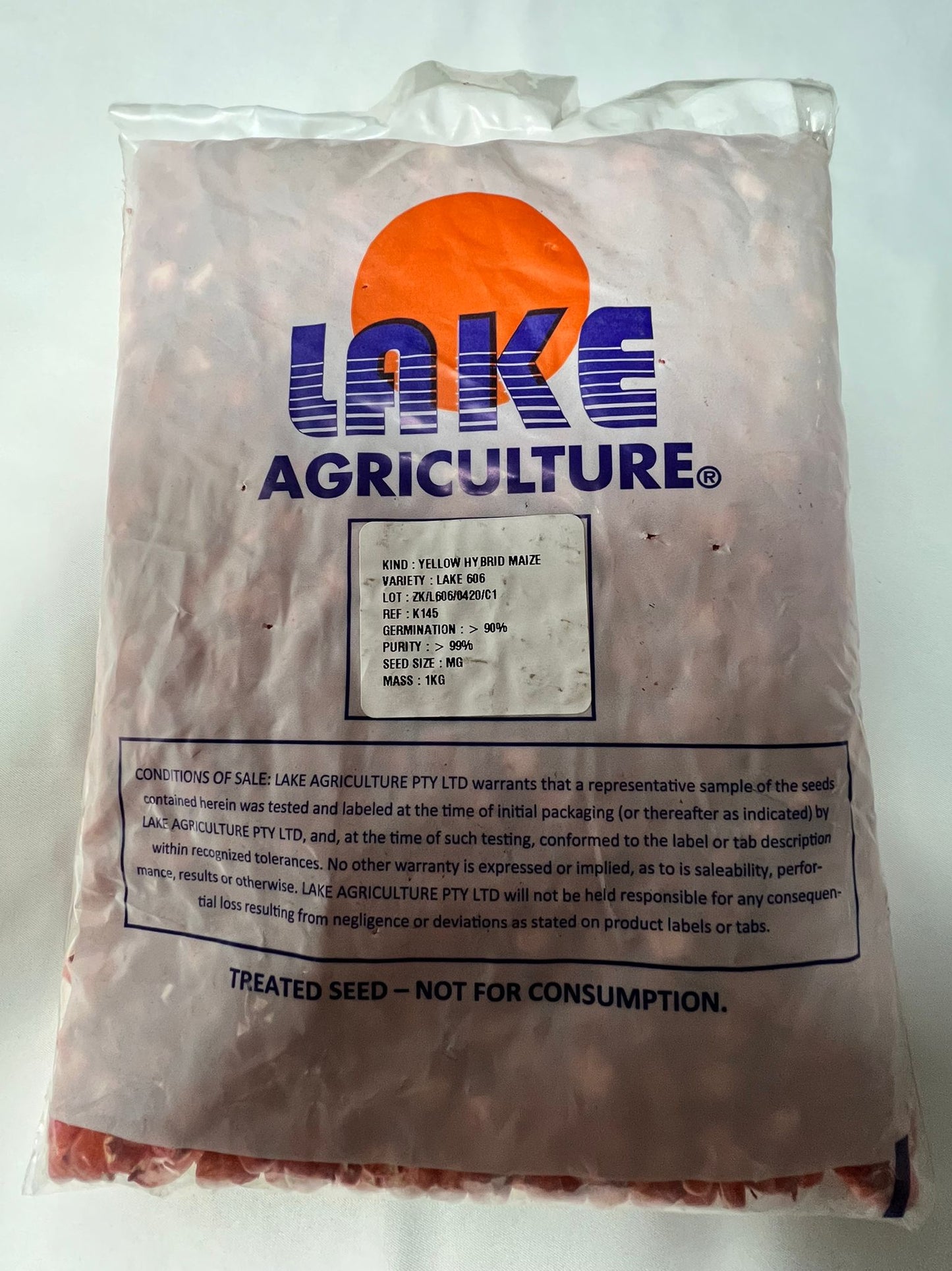 LAKE 606 YELLOW HYBRID MAIZE SEEDS 1KG